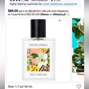 The 7 Virtues
Santal Vanille Eau de Parfum